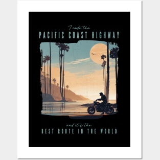 The Pacific Coast Highway - best motorcycle route in the world Posters and Art